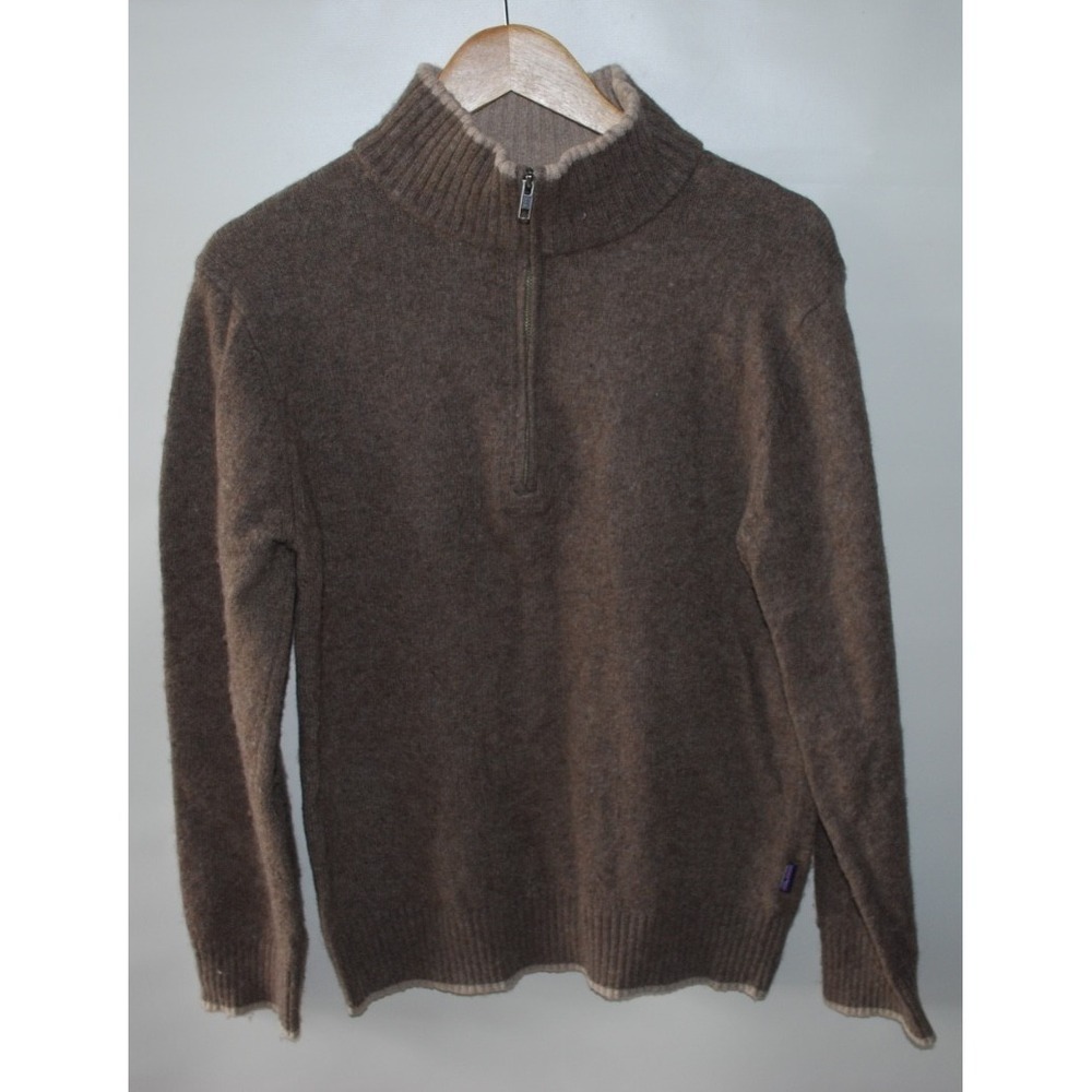 Patagonia Men's Wool Nylon 1/4 Zip Sweater Brown Medium – Used, Fuzz Wear